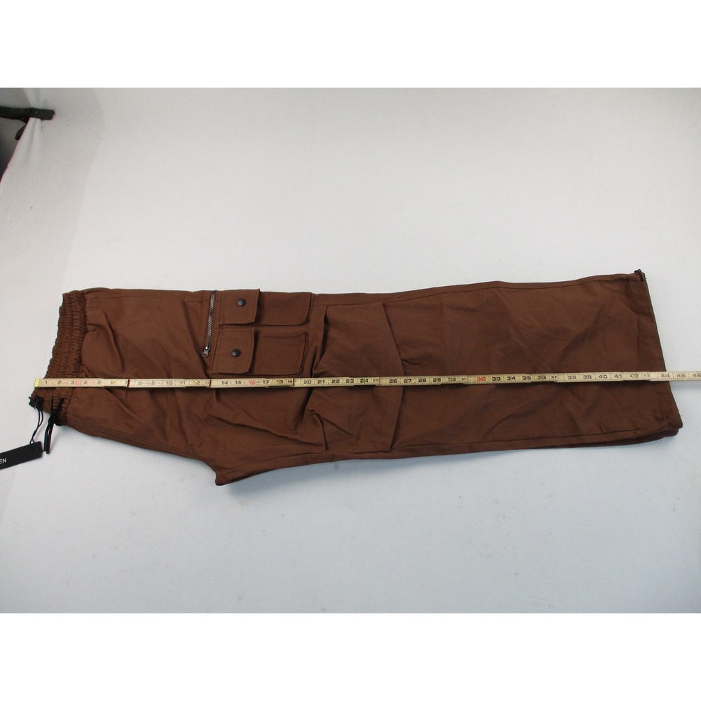 Fashion Nova Cargo Pants Men 2XL Brown Practical Baggy Utility - Picture 5 of 14